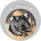 Emblém barevný EM38 hasič 2.místo