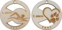 Medaile dřevěné kulaté DM7.05,DM7.06