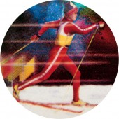 Emblém barevný EM67 lyže běžky